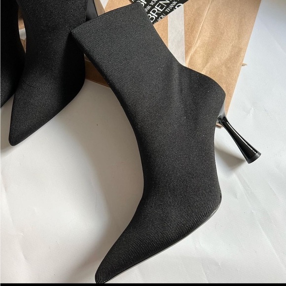Zara heeled nylon ankle boots 3124/010 - Picture 5 of 16